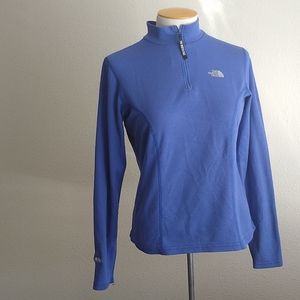 Vintage The North Face thermal dotknit cornflower blue M GUC MADE IN USA